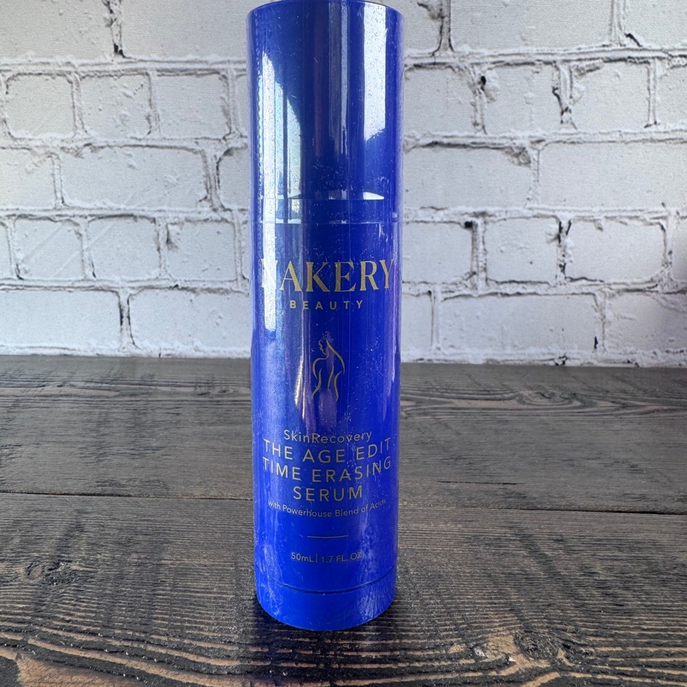 Nakery Beauty The Age Edit Time Erasing Serum 1.7oz Blue New Sealed Anti-Aging